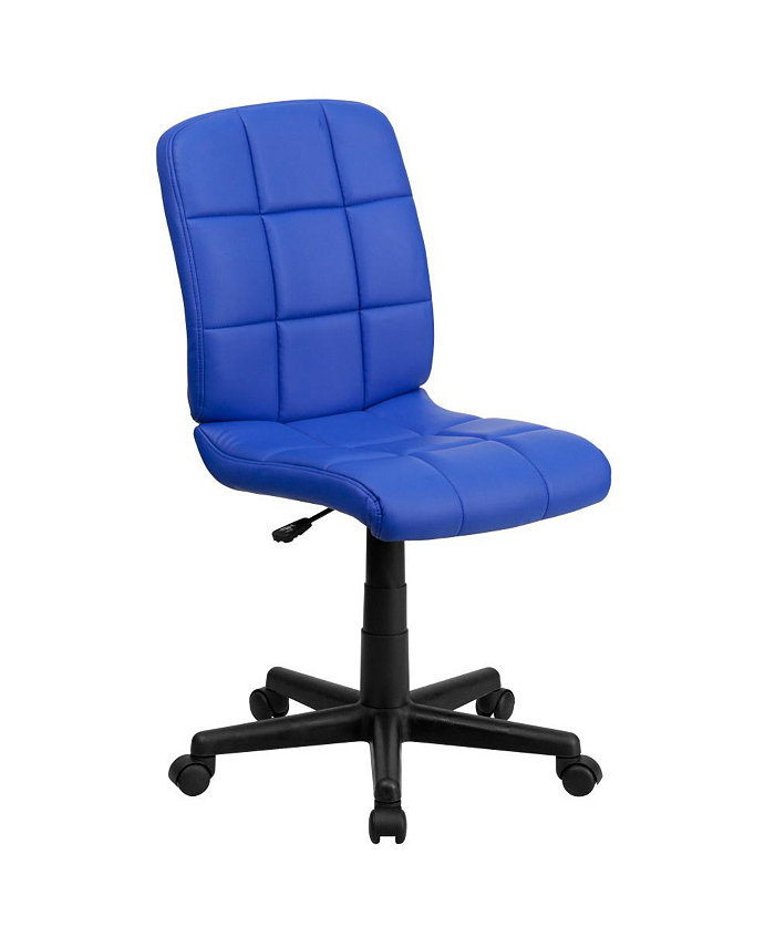 EMMA+OLIVER Mid-Back Quilted Vinyl Swivel Task Office Chair