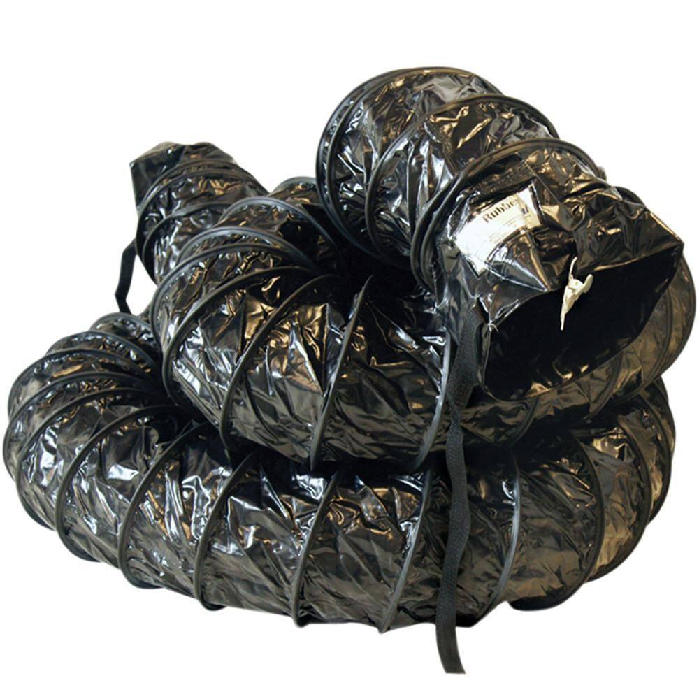 Rubber-Cal 18 in. D x 25 ft. Coil Flexible Ducting Air Ventilator Black 01-188-18