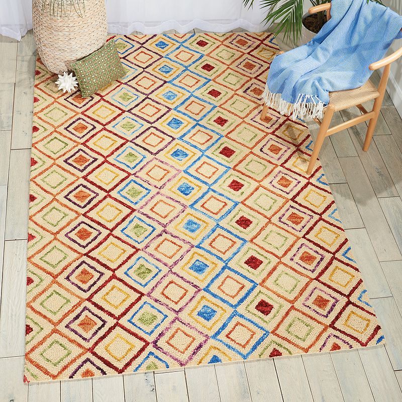 Nourison Vivid Geometric Wool Rug