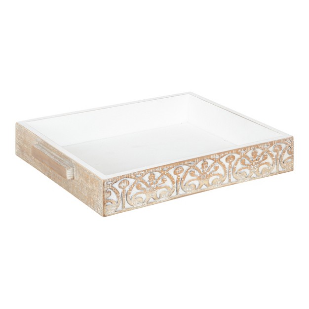 Kate And Laurel Engrahm Tray 17x13 White