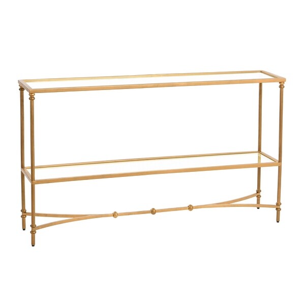 Libertine Glass and Iron Console Table