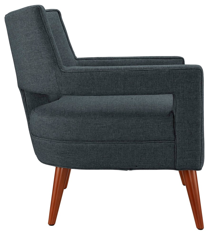 Modern Contemporary Urban Design Living Lounge Room Armchair  Navy Blue  Fabric   Midcentury   Armchairs And Accent Chairs   by House Bound  Houzz