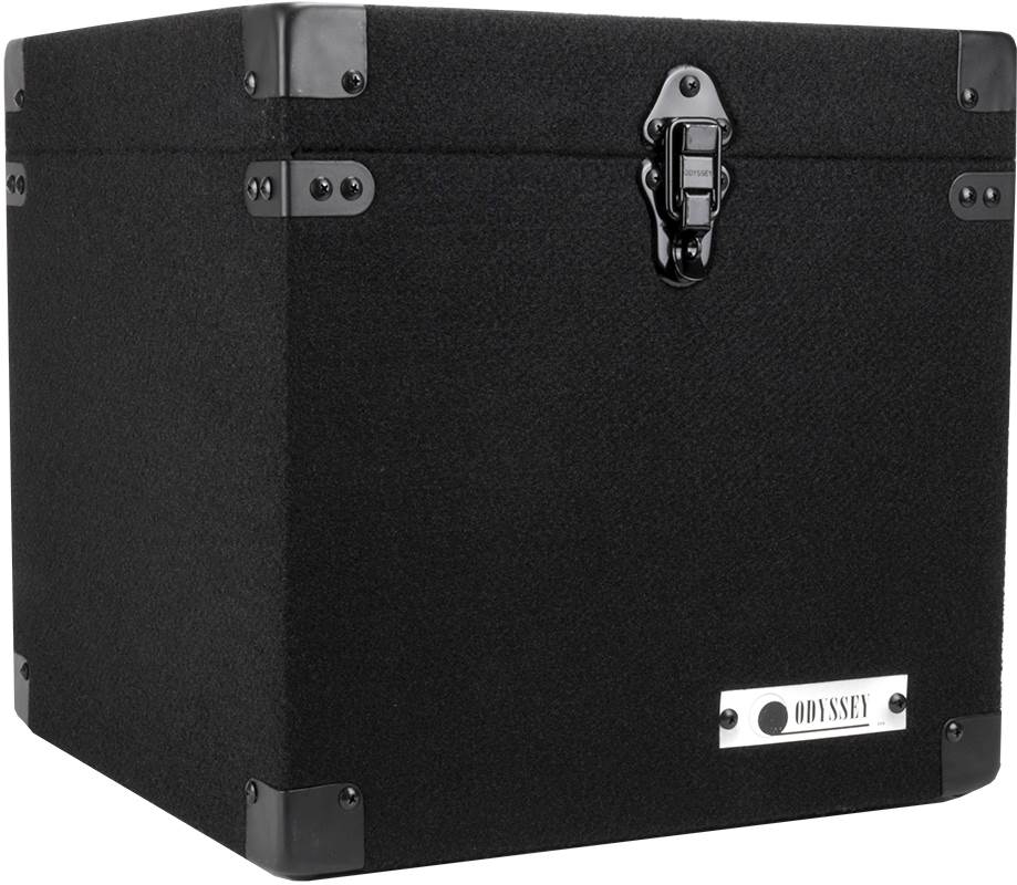 (2) Odyssey CLP090E Carpeted DJ Cases w/ Detachable Lid for 90 LP Vinyl Records