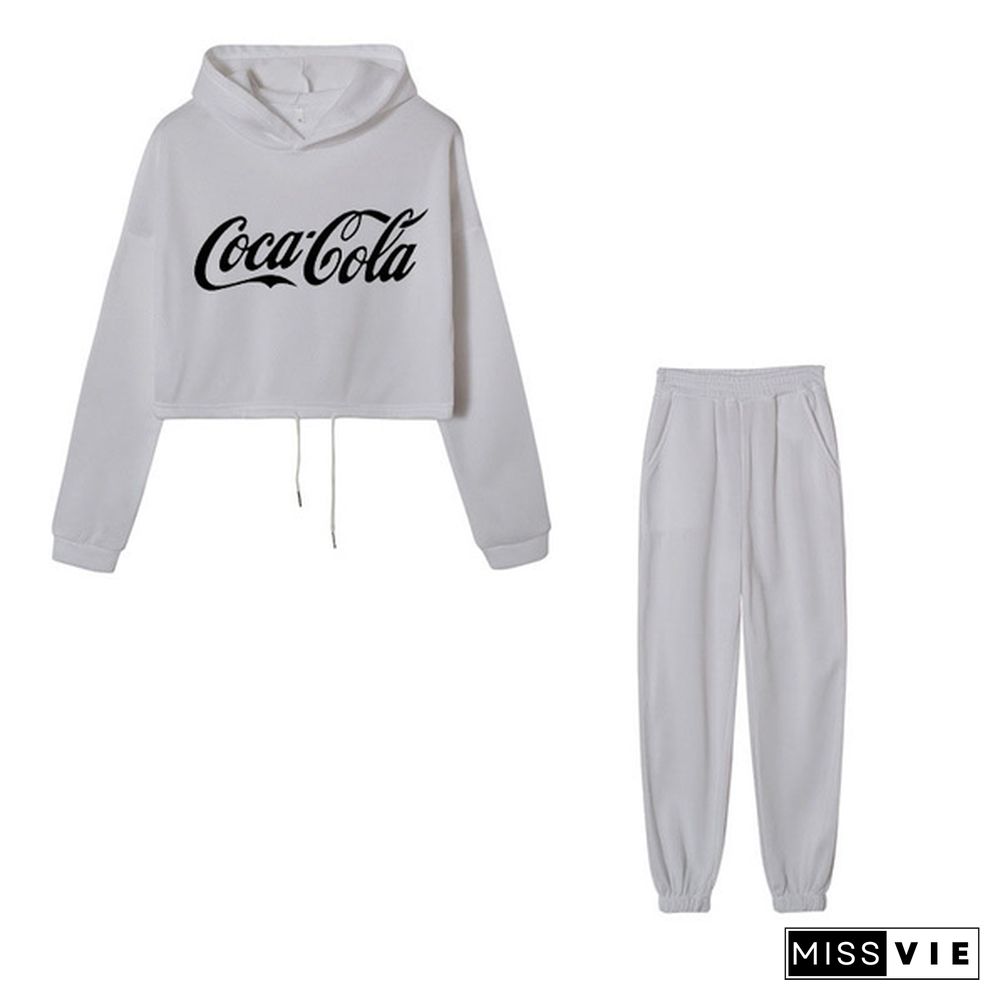 Woman New Fashion Tracksuit Set Sports Hoodies Suit Tops And Long Pants Sweatshirt Suits Sportwear