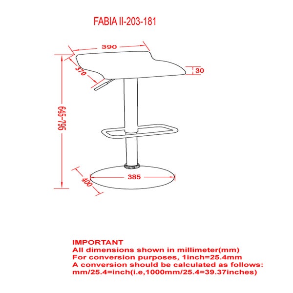 Fabia II Faux-leather or Fabric Adjustable Height Stool (Set of 2)