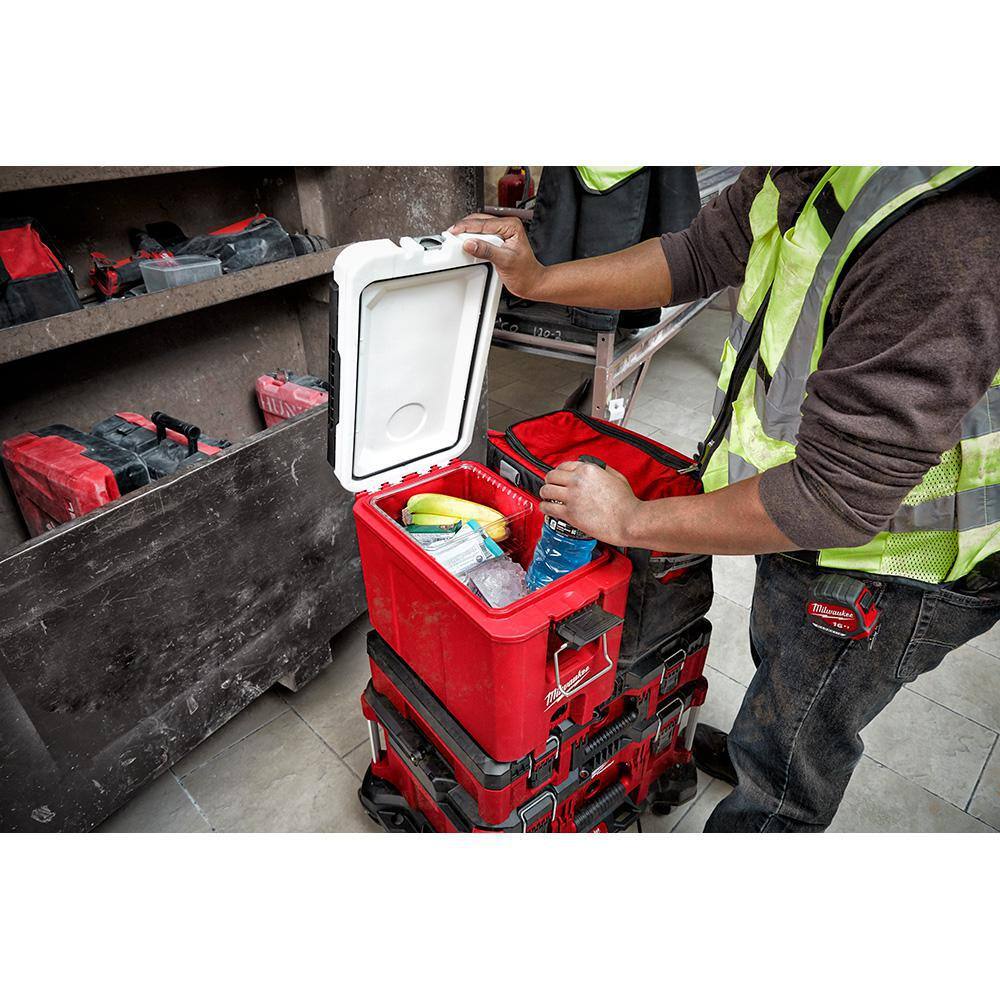 MW PACKOUT 10 in. Red 16 qt. Compact Cooler 48-22-8460