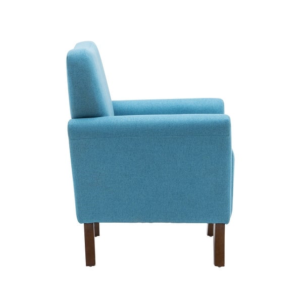 Porthos Home Inia Accent Chair， Fabric， Flared Armrests， Wooden Legs