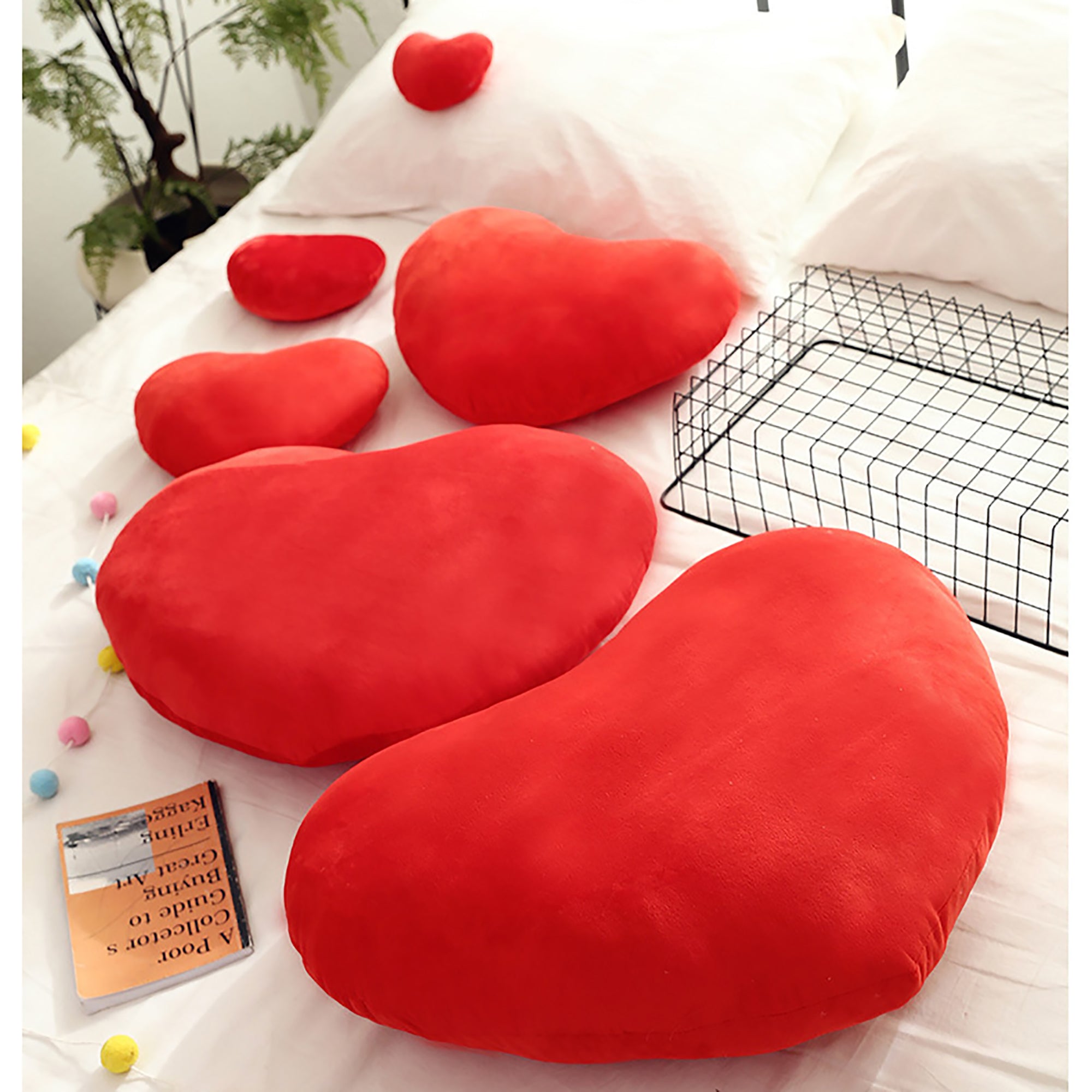 Multitrust Throw Pillow Heart-Shaped Pillow Back Cushion Plush Doll Stuffed Toy