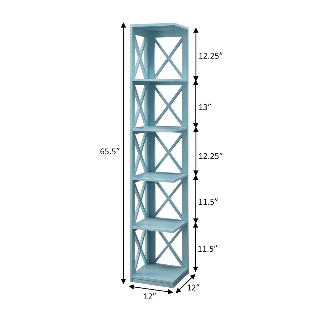 Convenience Concepts Oxford 5 Tier Corner Bookcase