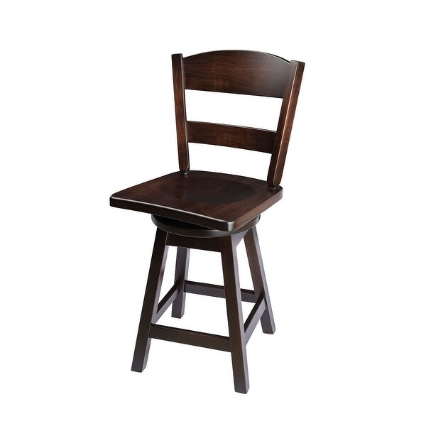 Swivel Urban Bar Stool with Classic Back in Maple Wood