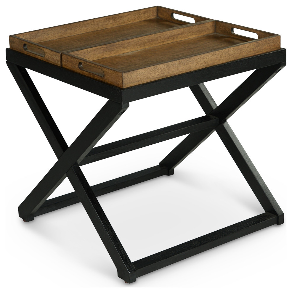 Topeka End Table   Industrial   Side Tables And End Tables   by HedgeApple  Houzz