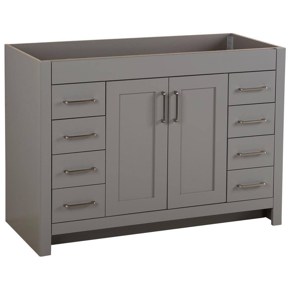 Home Decorators Collection Westcourt 48.0 in. W x 21.7 in. D x 34.2 in. H Bath Vanity Cabinet without Top in Sterling Gray WT48-ST