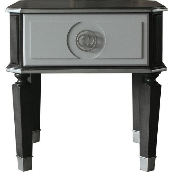 Benjara BM250262 MDF End Table with 1 Drawer and T...