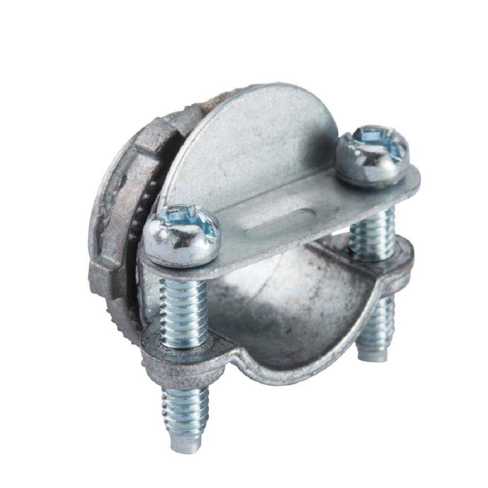 Halex 38 in. Standard Fitting Metal Conduit (FMC) Clamp Combination Connector (50-Pack) 05711B