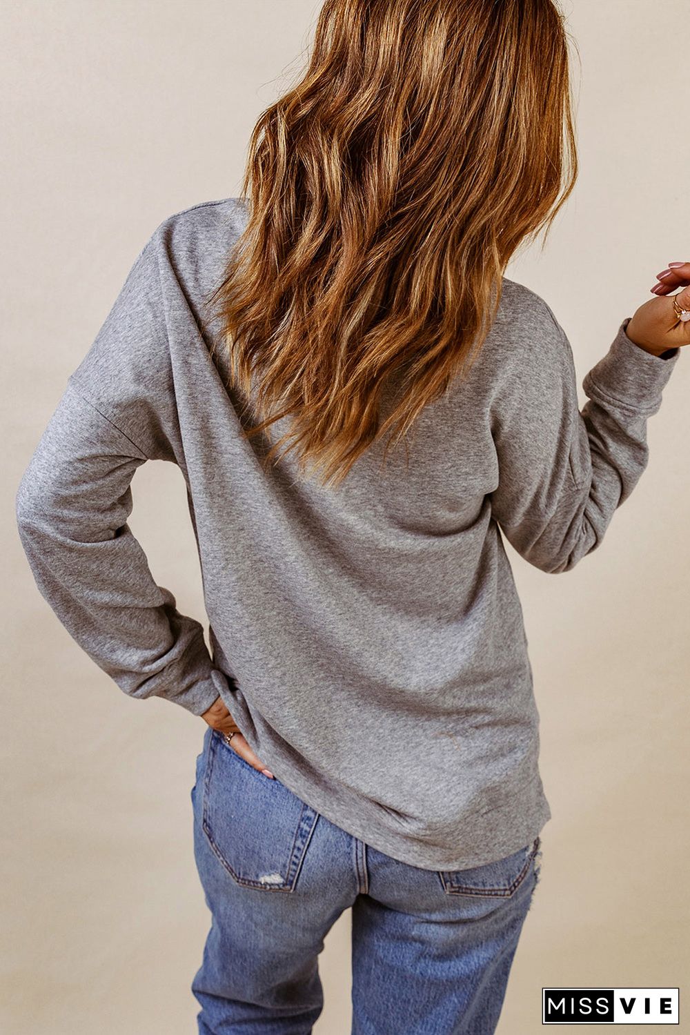 Crew Neck Long Sleeve Sweatshirt