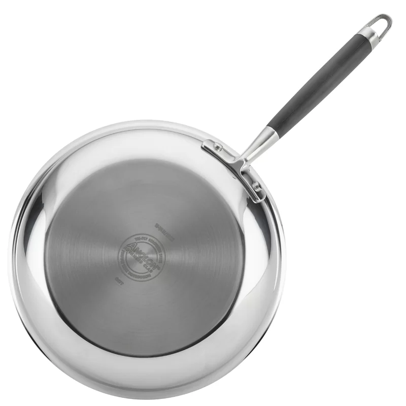 Anolon 31532 Advanced Triply Stainless Steel Frying Pan Set / Fry Pan Set / Skillet Set - 10.25 Inch and 12.75 Inch ， Silver