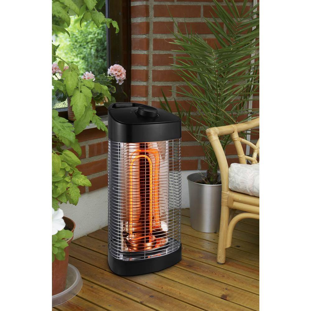 EnerG+ 1200-Watt Infrared Portable Outdoor Oscillating Electric Patio Heater HEA-1200MBLK