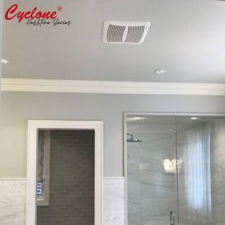 HushTone by Cyclone 80 CFM Ceiling Bathroom Exhaust Fan with Humidistat ENERGY STAR ESCB80H