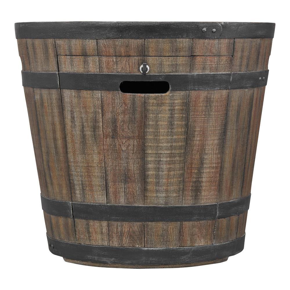 Hampton Bay 27 in. W x 24 in. H Round Barrel Fire Table FP21557-M