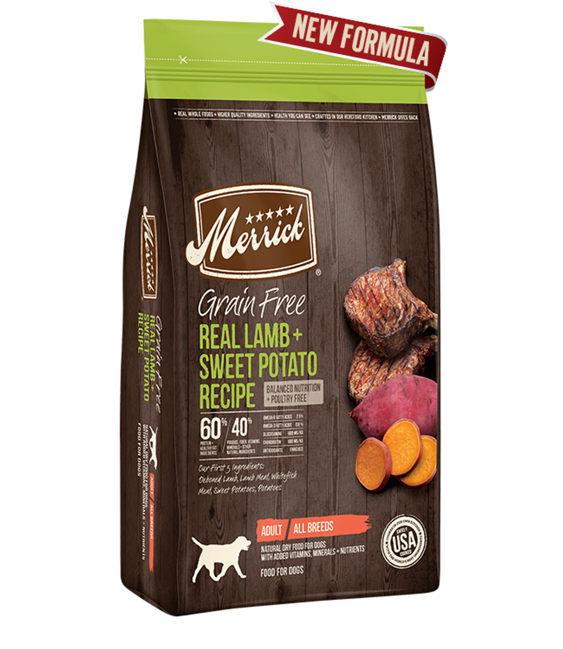 Merrick Grain-Free Real Lamb and Sweet Potato Recipe Dry Dog Food 22 lbs.