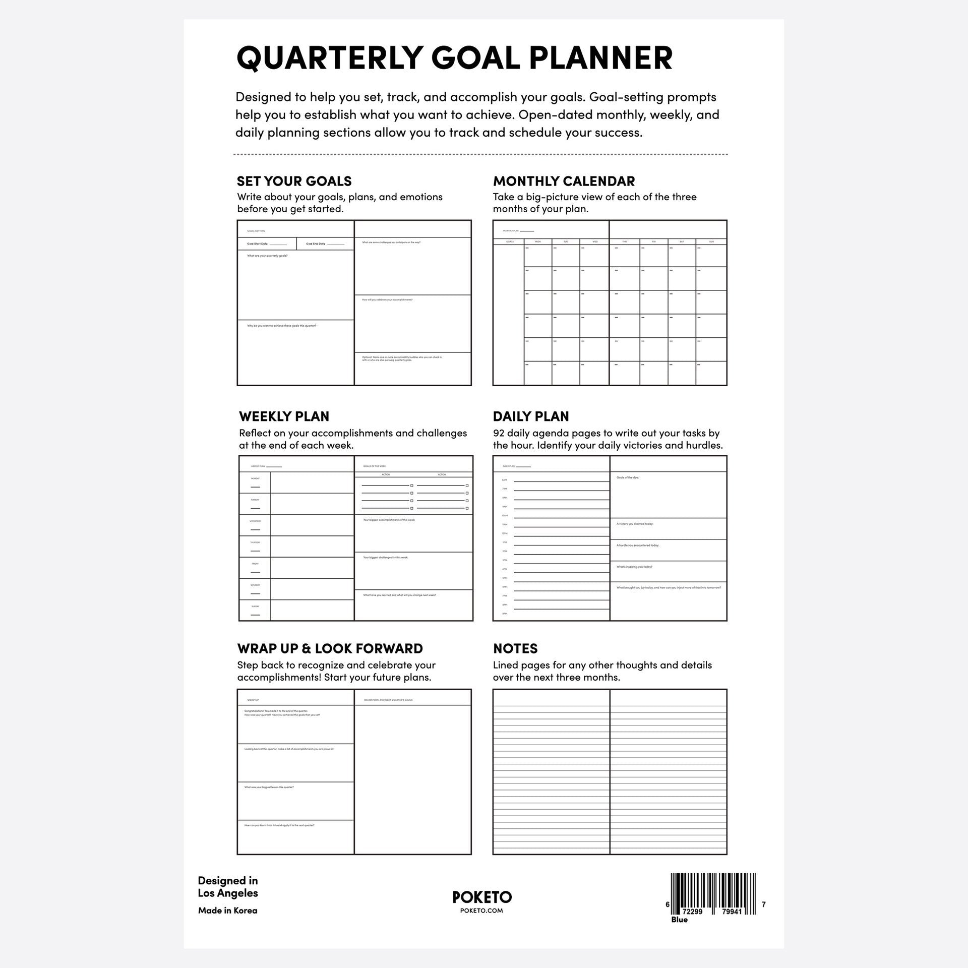 Quarterly Goal Planner in Yellow