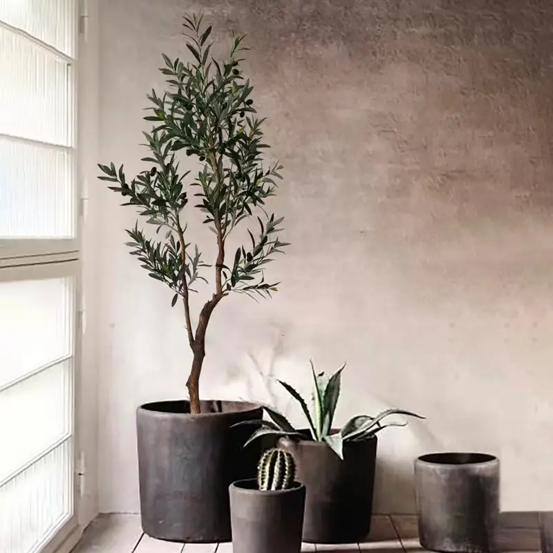 supply artificial tree potted decoration cheap plant artificial indoor olive trees