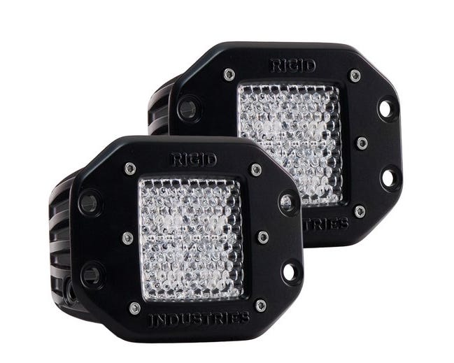 Rigid Industries D-Series Dually Flush Mount Diffused LED Light - Pair - 21251