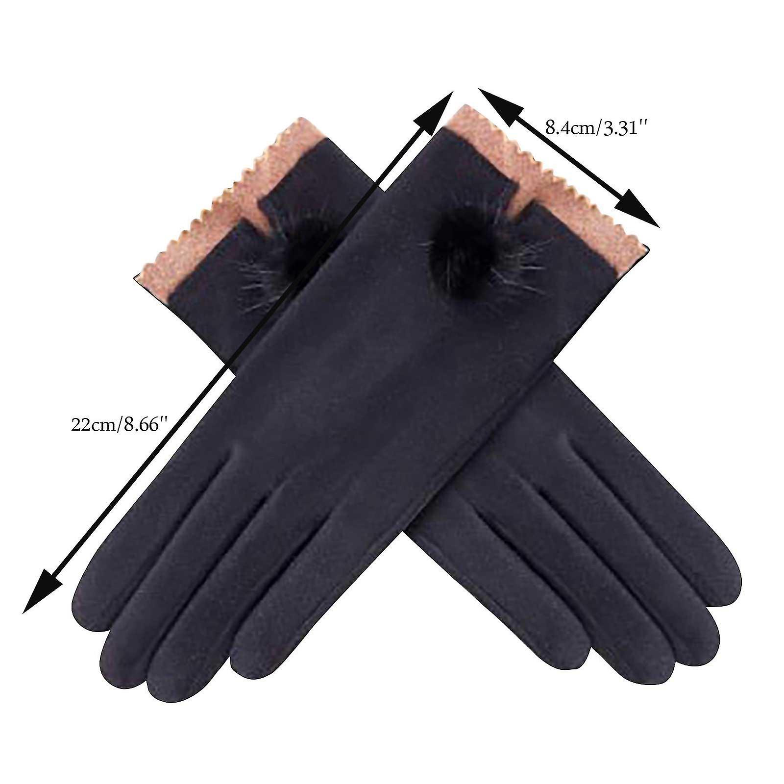 Women Winter Outdoor Plus Velvet Thicken Keep Warm Casual Windproof Gloves