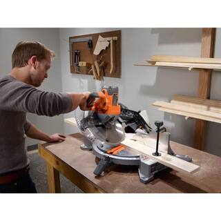 RIDGID 15 Amp Corded 12 in. Dual Bevel Miter Saw with LED and Universal Mobile Miter Saw Stand with Mounting Braces R4123-AC9946