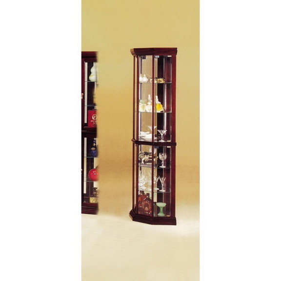 ACME Huxley Curio Cabinet in Cherry 02347