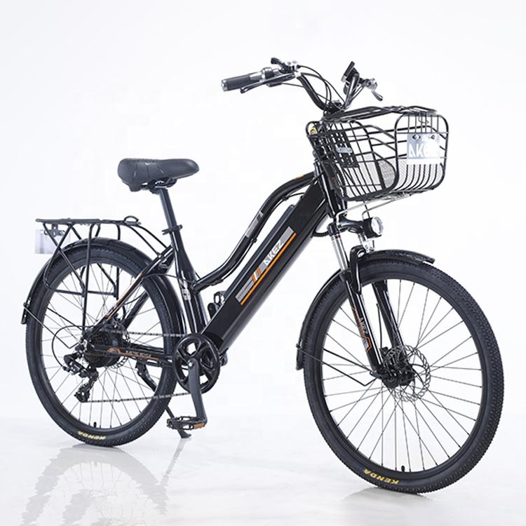 Hot selling cheap price new model 26 inch street use e bike 17 inch aluminum alloy frame electric bicycle with suspension fork