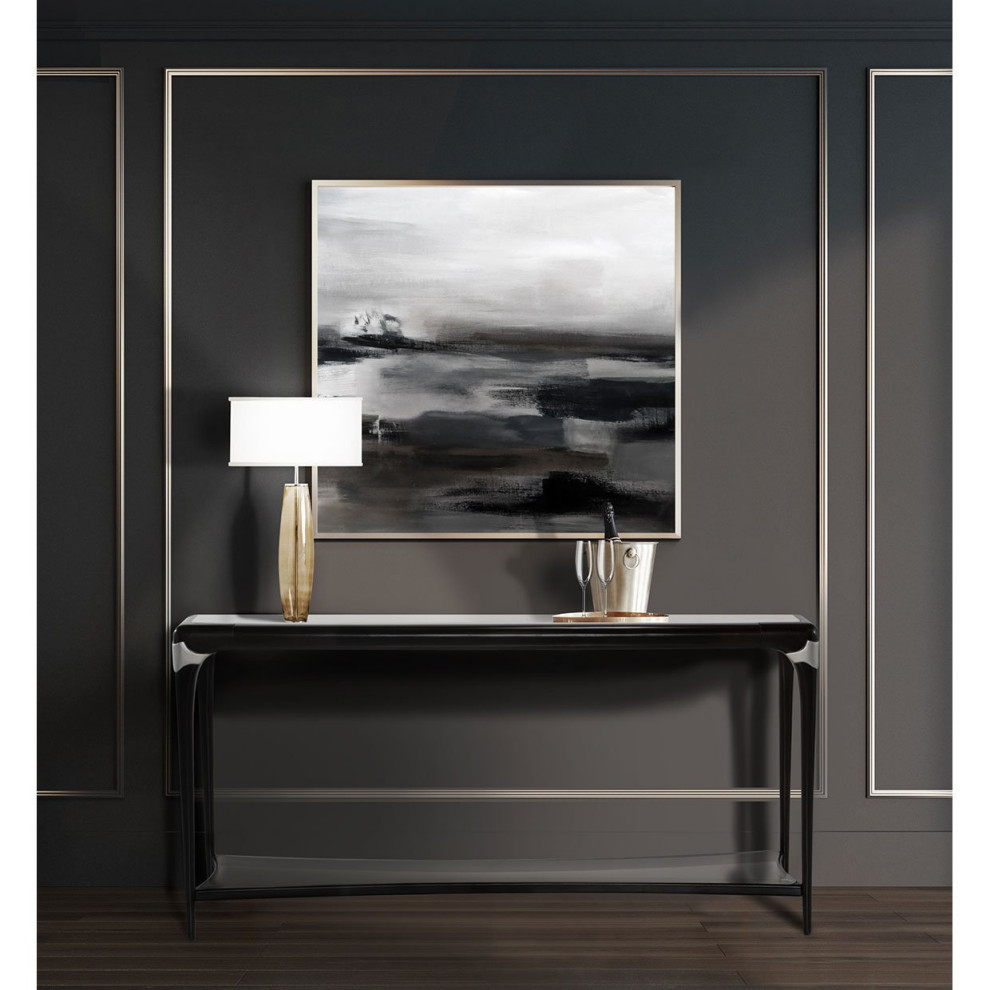 Aico Amini Paris Chic Console Table in Espresso   Midcentury   Console Tables   by AMOC  Houzz