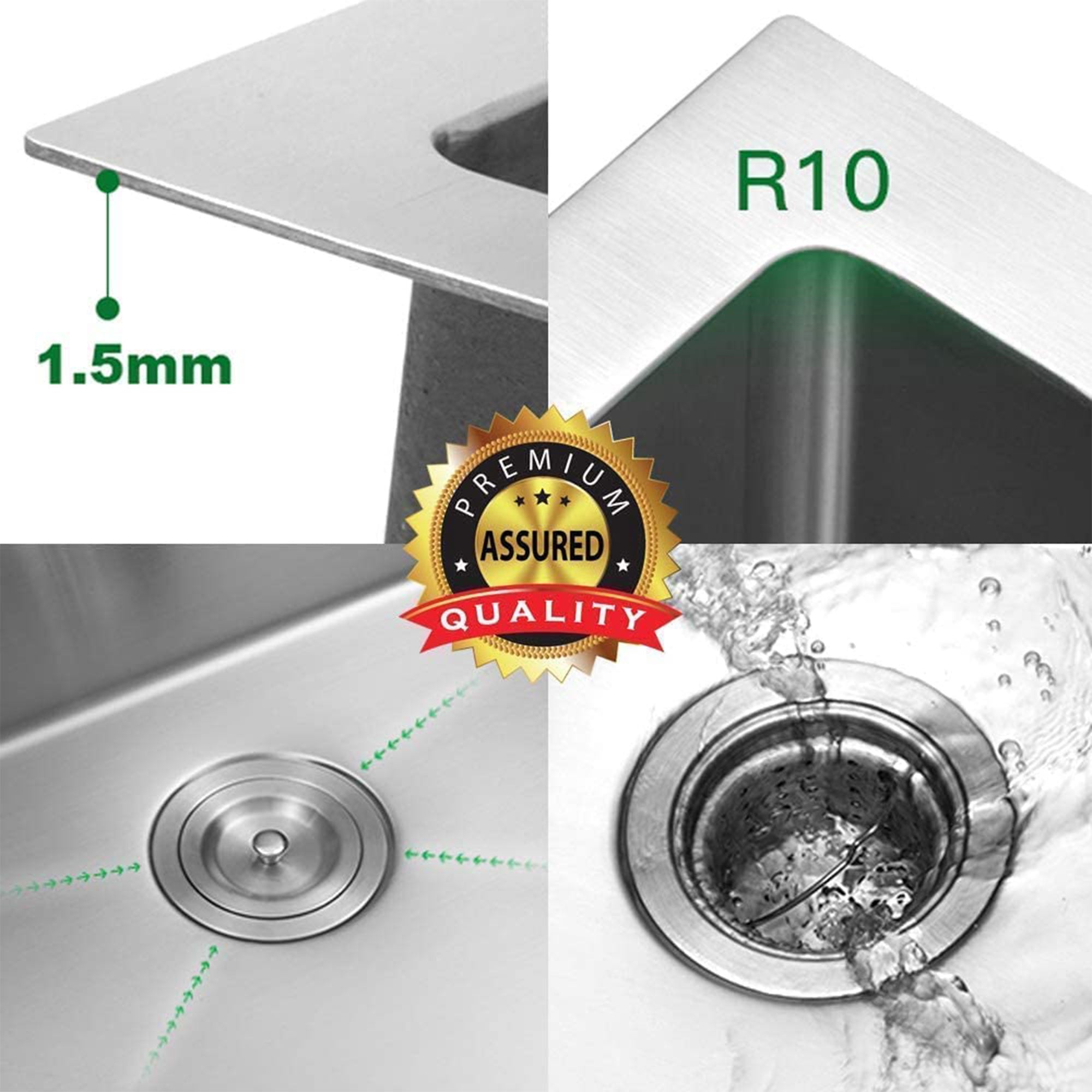 30 16 Gauge Stainless Steel Undermount Single Bowl Basin Kitchen Sink(Open Box)