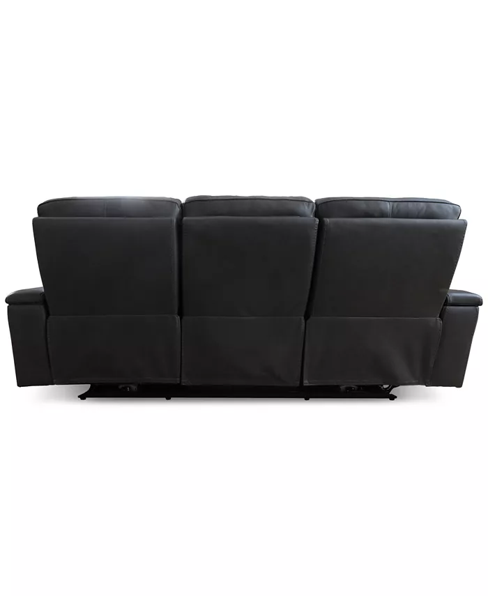 Furniture Greymel 84 Leather Sofa with Power Headrests