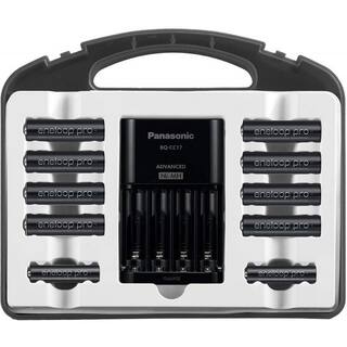 Panasonic eneloop pro Power Pack Includes 8AA 2AAA Ni-MH Rechargeable Batteries Advanced Charger and Plastic Storage Case PKKJ17KHC82A