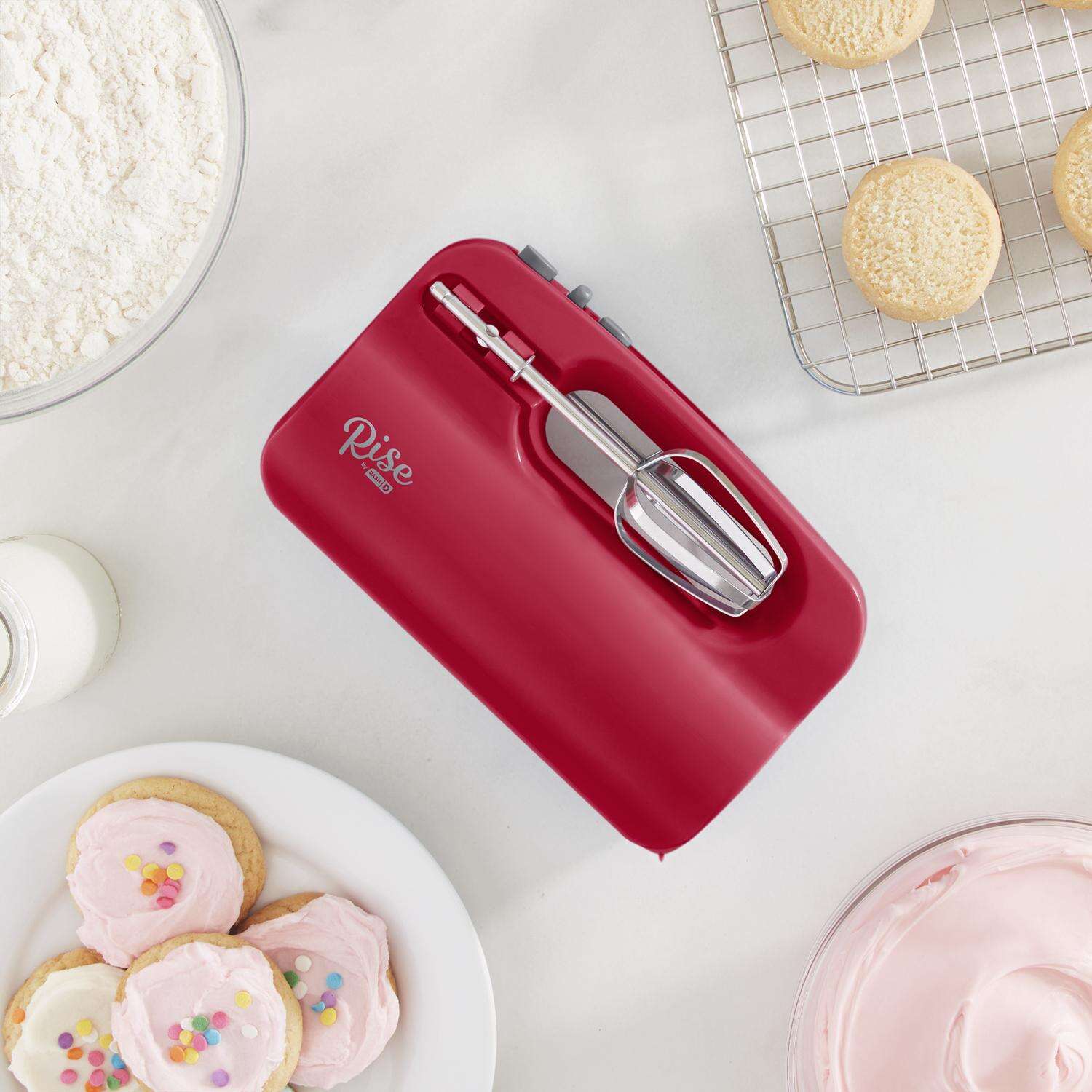 Rise by Dash Red 5 speed Hand Mixer