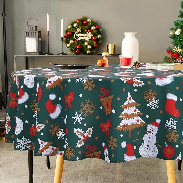 Tablecloth Washable WaterResistant Fabric Elegance Polyester Table Cloth