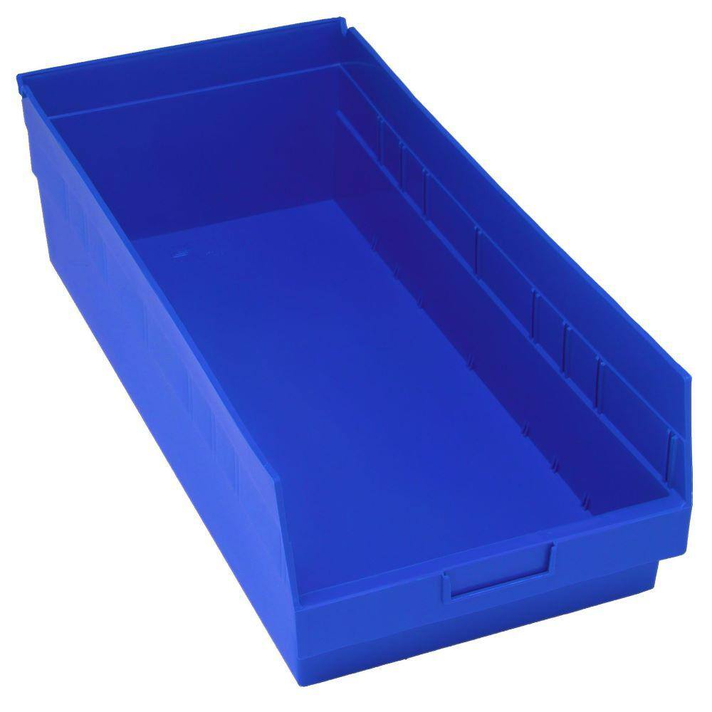 QUANTUM STORAGE SYSTEMS Store-More 6 in. Shelf 27.3 Qt. Storage Tote in Blue (6-Pack) QSB216BL