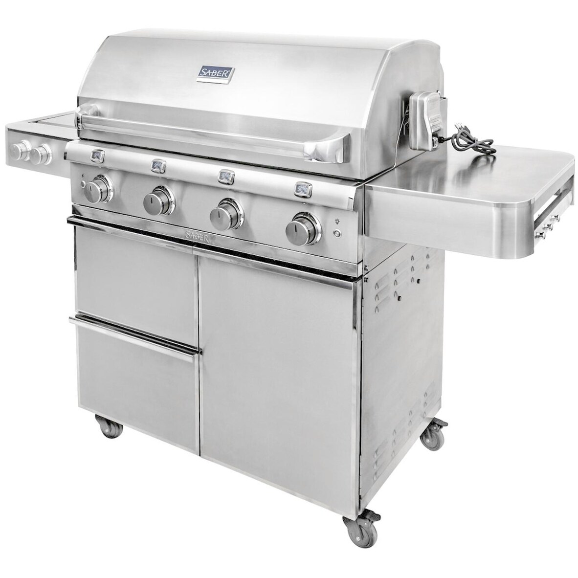 Saber Elite 1670 40-Inch 4-Burner Infrared Propane Gas Grill With Side Burner