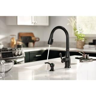 Peerless Elmhurst Single-Handle Pull-Down Sprayer Kitchen Faucet in Oil Rubbed Bronze P7965LF-OB