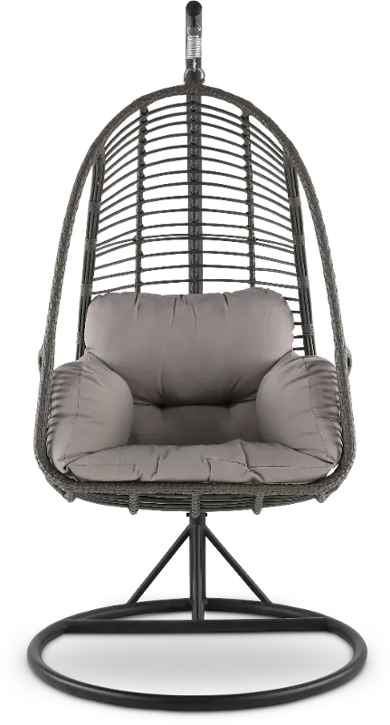 Metal Wicker Outdoor Hanging Chair with Cushion