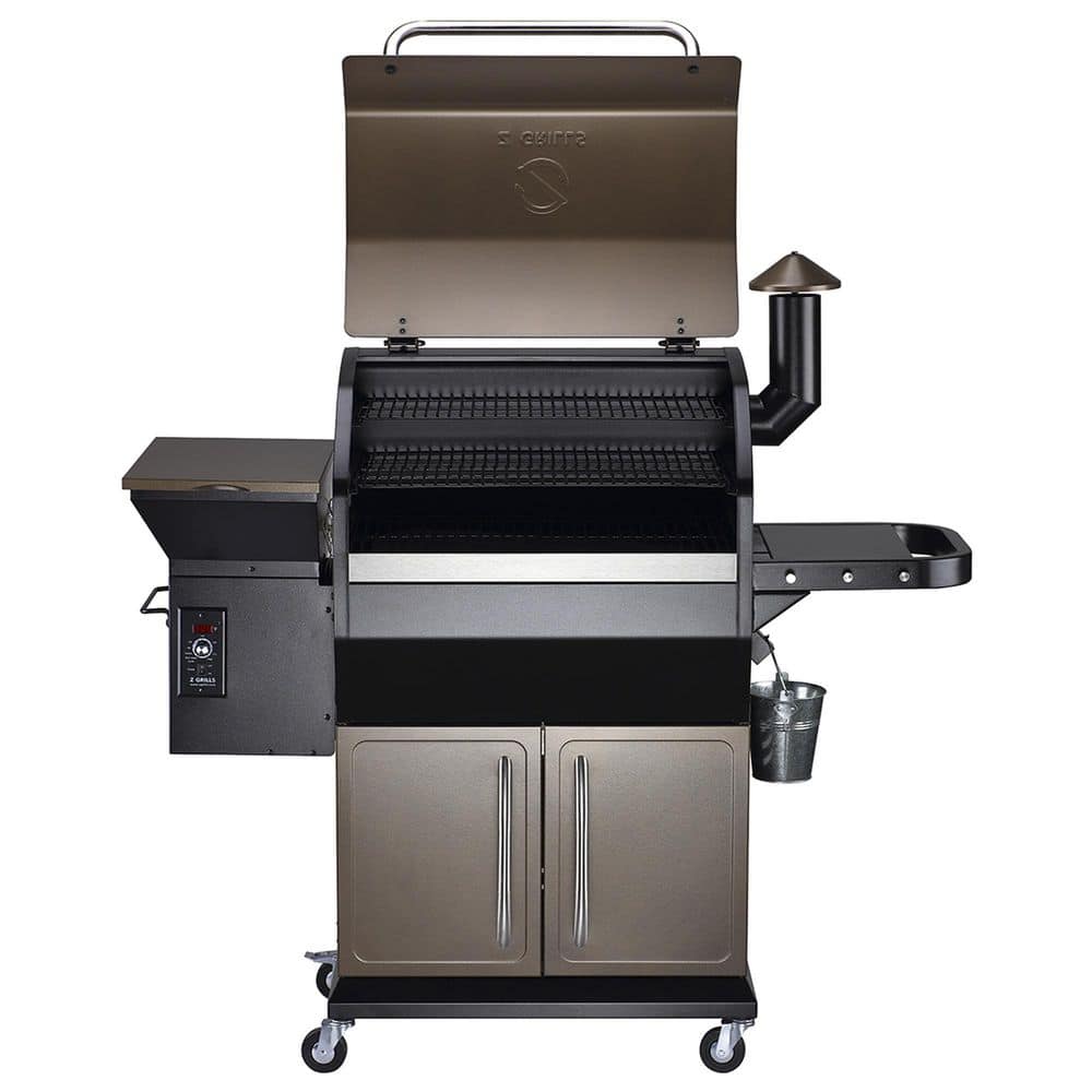 Z GRILLS 1060 sq. in. Pellet Grill and Smoker with cabinet storage, Bronze ZPG-1000D