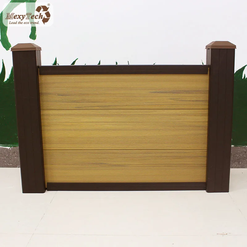 steady than PVC fence panel Low price foshan factory supply mexytech   WPC fence panel