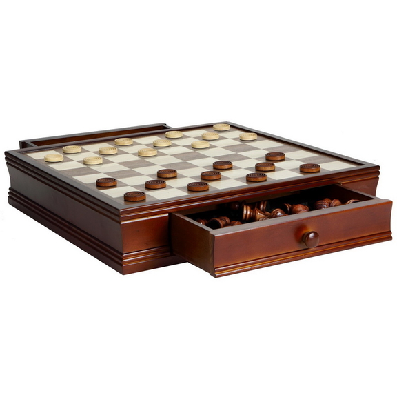 Hathaway BG2110 Prodigy Wood Chess   Checkers Set