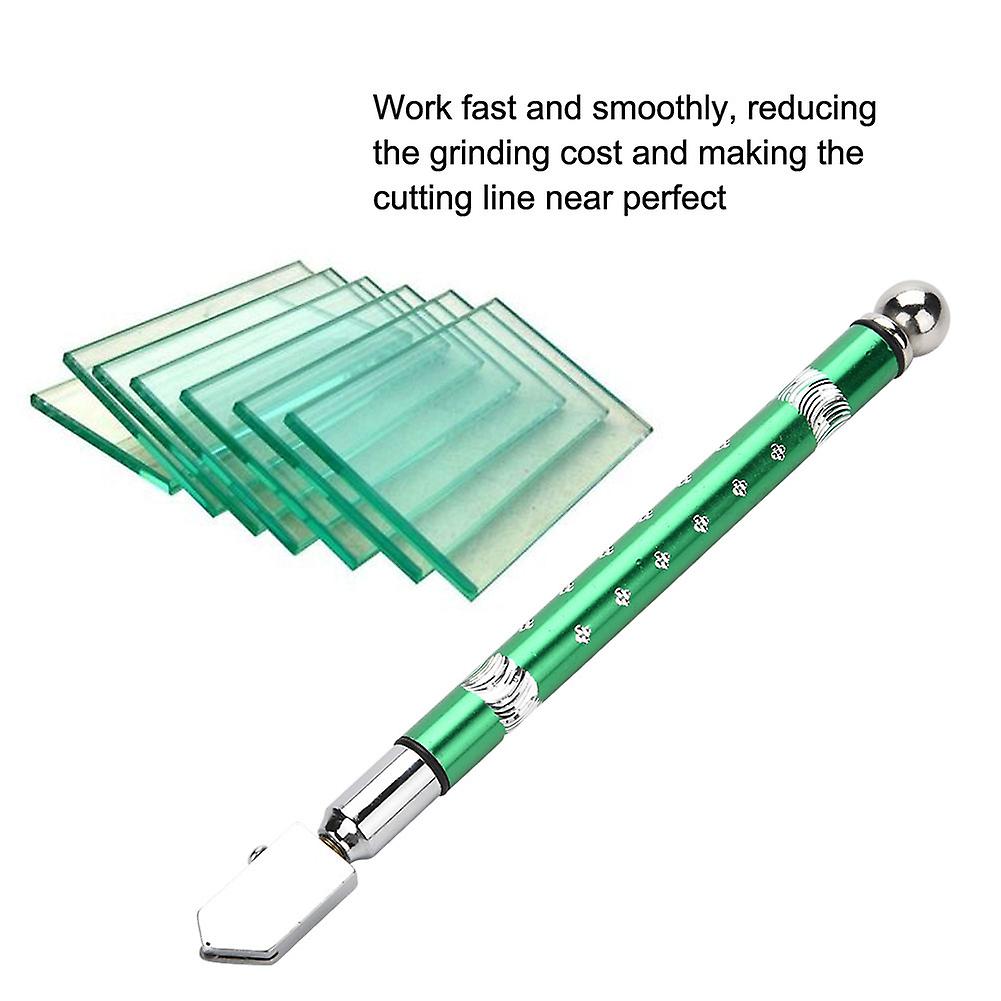 Portable Handheld Wheel Type Glass Cutter With Non Slip Handle For 3~15mm Glass Cutting(green)