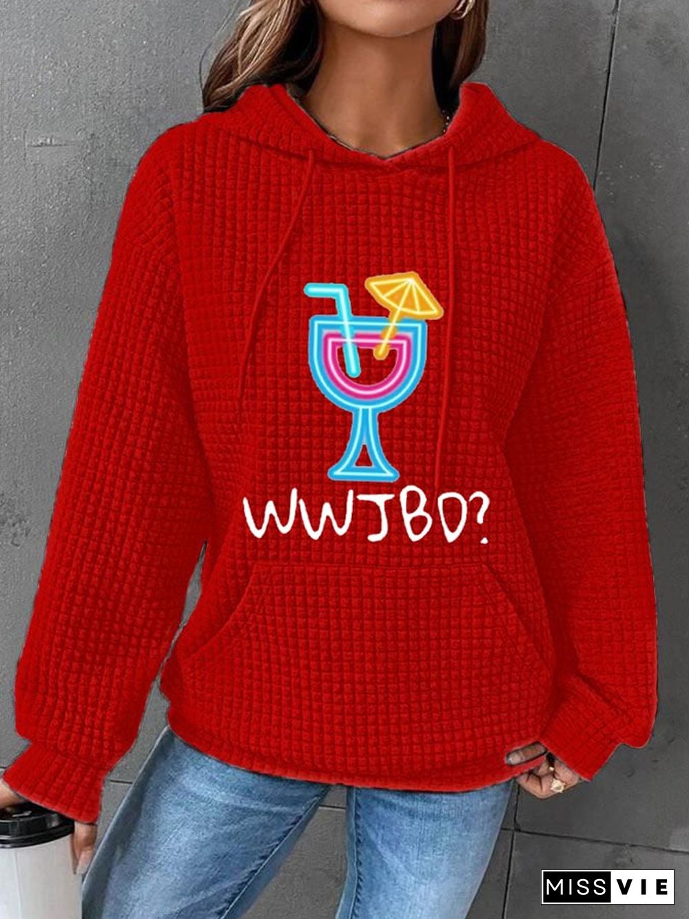 Women's WWJBD? Jimmy Memorial Waffle Hoodie