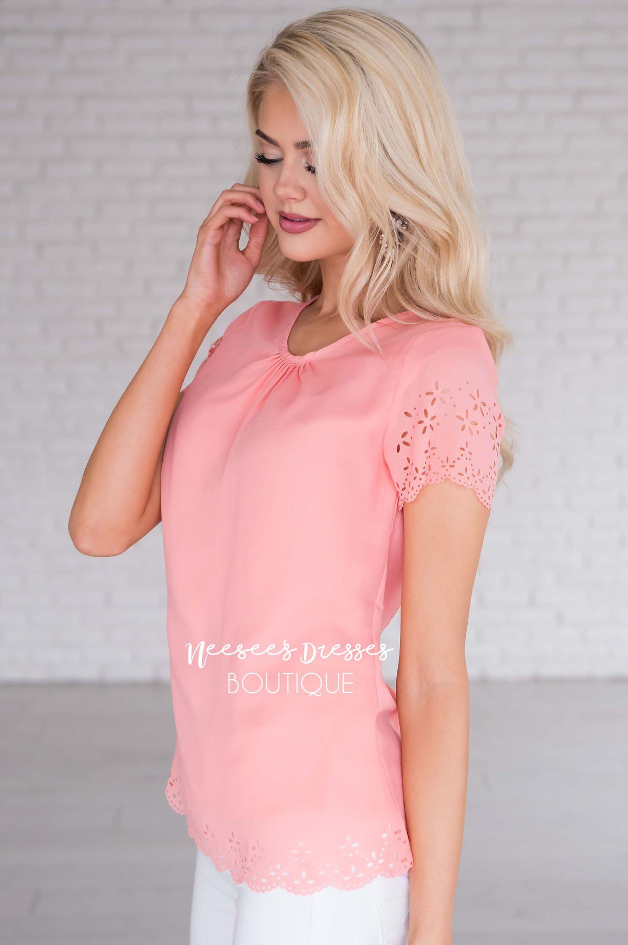 Living In The Moment Eyelet Blouse