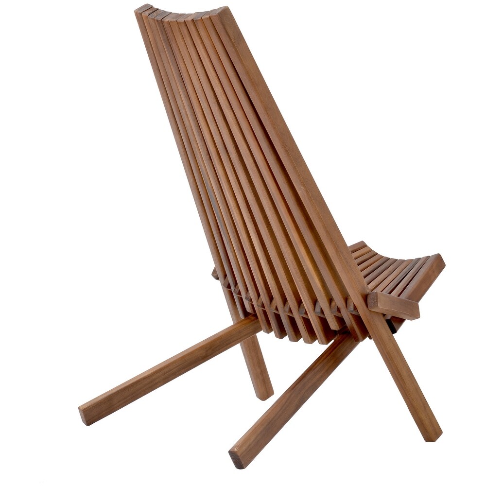 Outdoor Folding Acacia Wood Chair Stylish  Comfortable and Portable