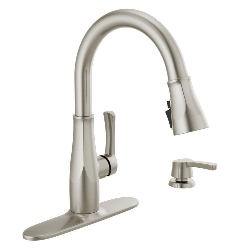 Delta Owendale Single-Handle Pull-Down Sprayer Kitchen Faucet with ShieldSpray Technology in SpotShield Stainless 19875Z-SPSD-DST