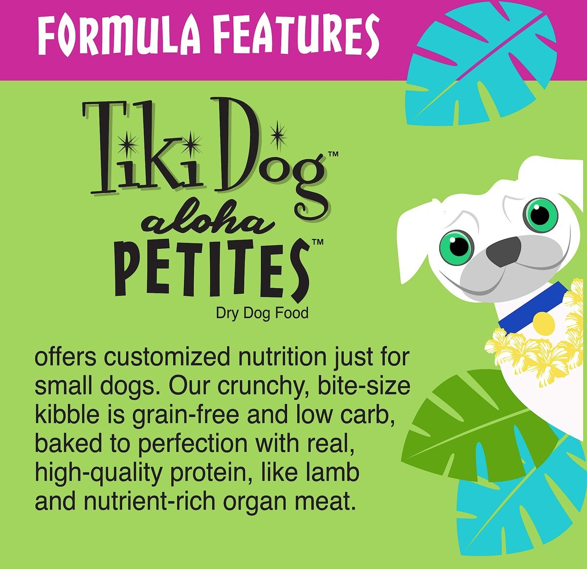 Tiki Dog Aloha Petites Lamb Luau Grain-Free Dry Dog Food